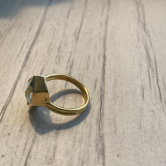 Sterling ring with gold overlay and blue stone - Picture 5 of 12